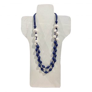 blue-2layer bead necklace
