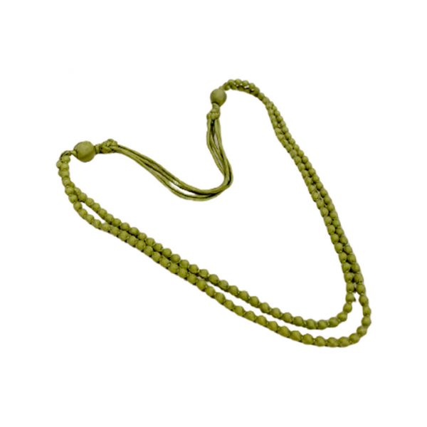 2layer bead necklace-green