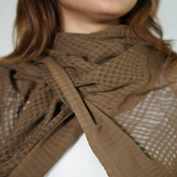 Our Beloved-Brown Cotton Scarf
