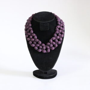 Silk bead Necklace Violet