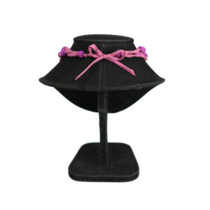 Silk Necklace Black with Purple