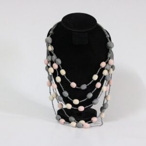 Silk beads 5 layer Necklace