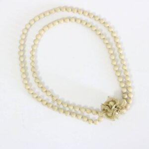 Silk Necklace White